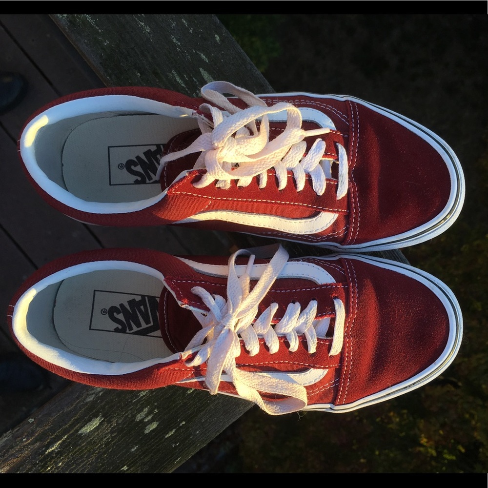 Maroon old skool vans